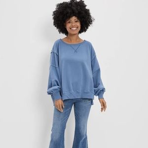 American Eagle Big Hug Sweatshirt Blue